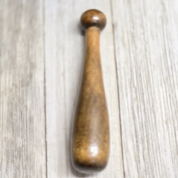 Vintage Wooden Mortar and Pestle Set Collectible Kitchen Decor - Picture 3 of 9